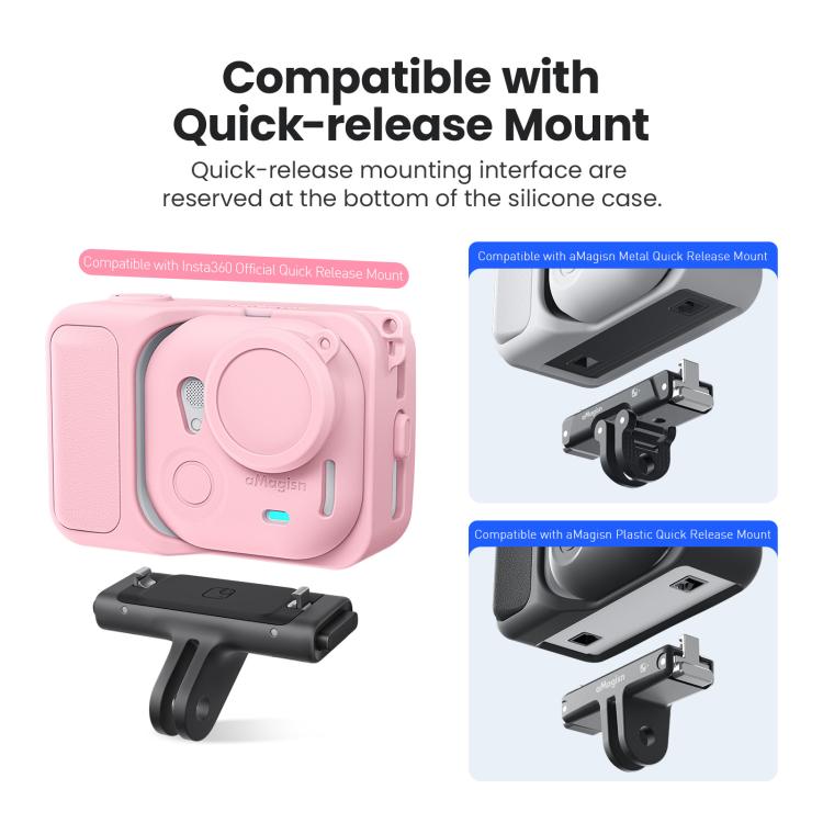 For Insta360 Go Ultra aMagisn Silicone Protective Case Kit All - round Protection Shell - ORIWHIZaMagisnDJI & Insta360 AccessoriesInsta360 GO Series