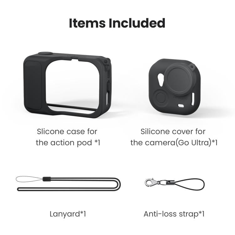 For Insta360 Go Ultra aMagisn Silicone Protective Case Kit All - round Protection Shell - ORIWHIZaMagisnDJI & Insta360 AccessoriesInsta360 GO Series