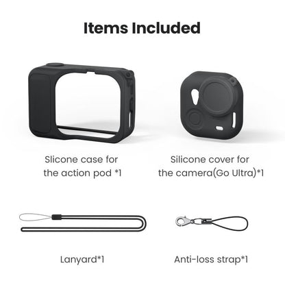 For Insta360 Go Ultra aMagisn Silicone Protective Case Kit All - round Protection Shell - ORIWHIZaMagisnDJI & Insta360 AccessoriesInsta360 GO Series