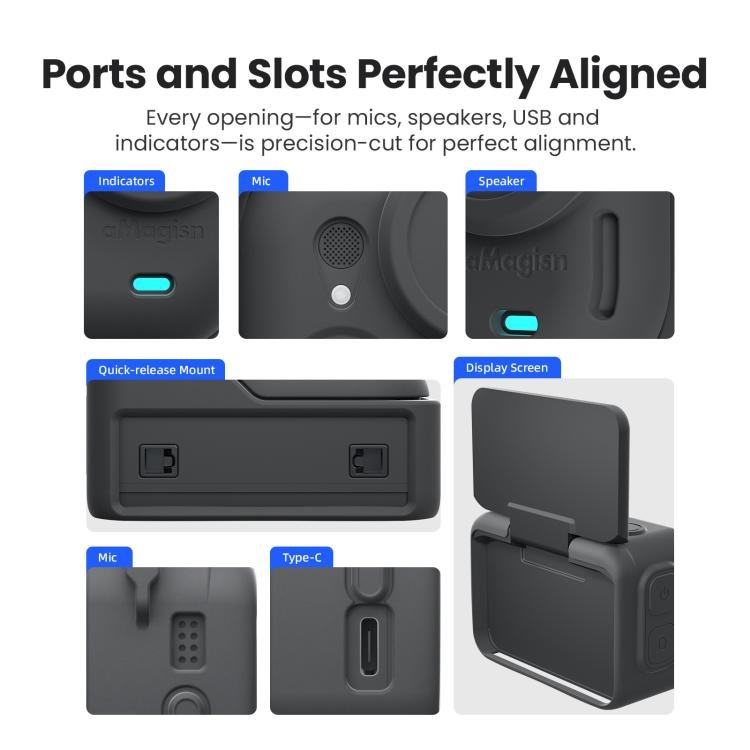 For Insta360 Go Ultra aMagisn Silicone Protective Case Kit All - round Protection Shell - ORIWHIZaMagisnDJI & Insta360 AccessoriesInsta360 GO Series
