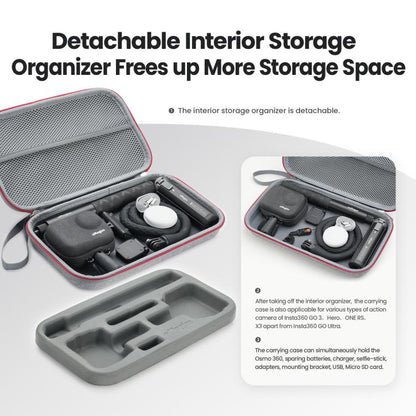 For Insta360 GO Ultra aMagisn Storage Case Protective Bag for Camera, Silicone Sleeve, Cage, Selfie Stick and Accessories, For Insta360 GO Ultra - ORIWHIZaMagisnDJI & Insta360 AccessoriesInsta360 GO Series
