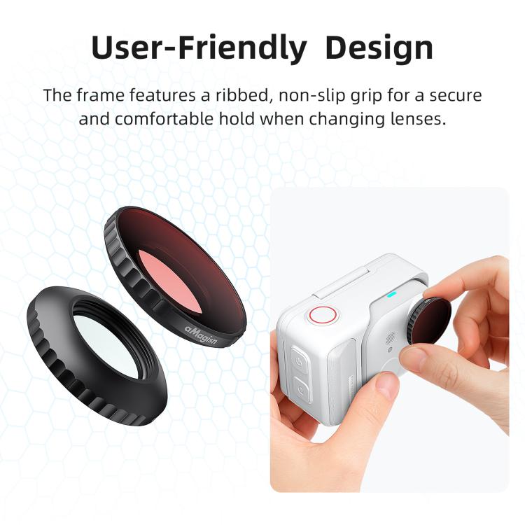 For Insta360 GO Ultra aMagisn Waterproof Filter Aluminum Alloy Frame Anti - fog Lens, UV, CPL, ND8/16/32/64, ND8/16/32+CPL - ORIWHIZaMagisnDJI & Insta360 AccessoriesInsta360 GO Series