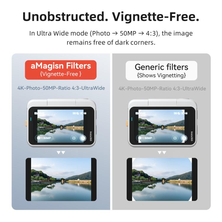 For Insta360 GO Ultra aMagisn Waterproof Filter Aluminum Alloy Frame Anti - fog Lens, UV, CPL, ND8/16/32/64, ND8/16/32+CPL - ORIWHIZaMagisnDJI & Insta360 AccessoriesInsta360 GO Series
