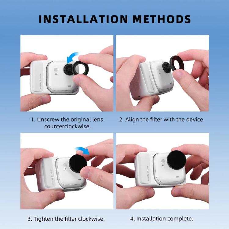 For Insta360 Go Ultra BRDRC Lens Filter Camera Accessories, UV, CPL, ND16, ND8+ND16+ND32 - ORIWHIZBRDRCDJI & Insta360 AccessoriesInsta360 GO Series