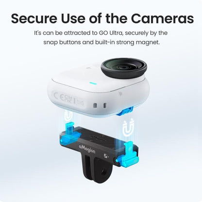 For Insta360 Go Ultra Camera aMagisn Quick Release Magnetic Base Plastic Mount Adapter - ORIWHIZaMagisnDJI & Insta360 AccessoriesInsta360 GO Series