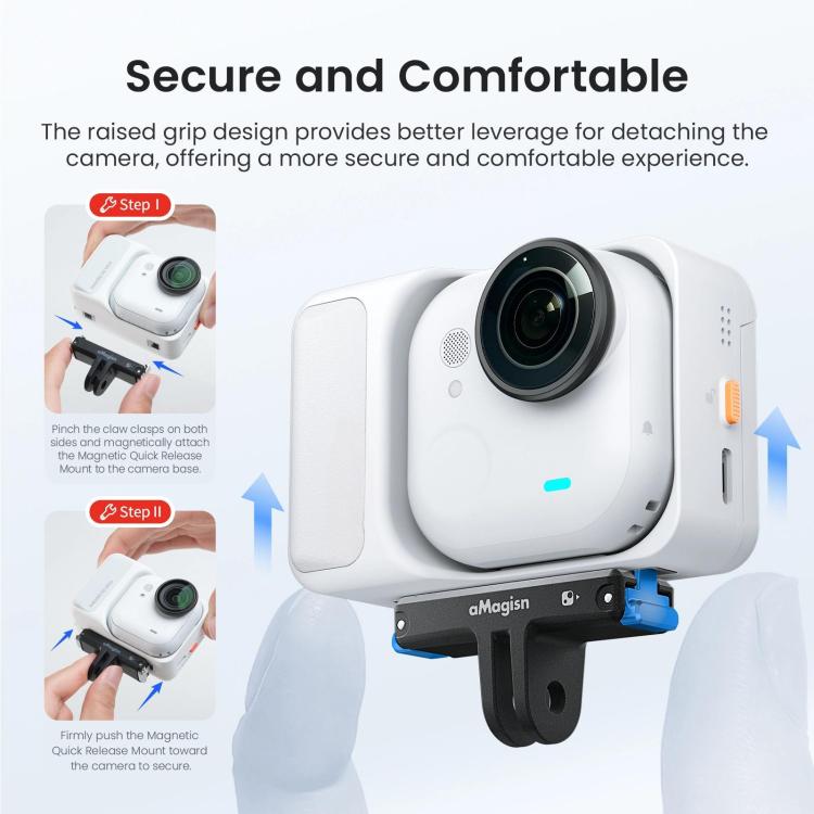 For Insta360 Go Ultra Camera aMagisn Quick Release Magnetic Base Plastic Mount Adapter - ORIWHIZaMagisnDJI & Insta360 AccessoriesInsta360 GO Series