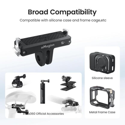 For Insta360 Go Ultra Camera aMagisn Quick Release Magnetic Base Plastic Mount Adapter - ORIWHIZaMagisnDJI & Insta360 AccessoriesInsta360 GO Series