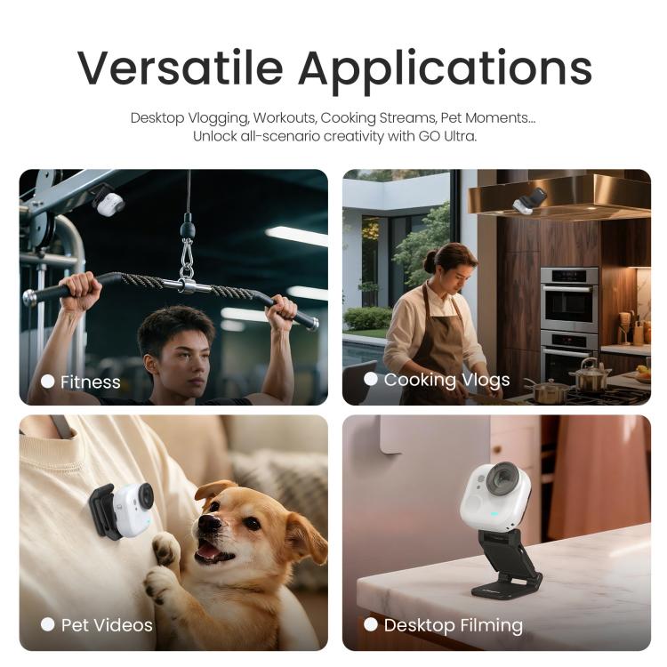 For Insta360 GO Ultra Magnetic Easy Clip AMagisn Mount 180 - Degree Adjustable Angle For Flexible POV Shooting - ORIWHIZaMagisnDJI & Insta360 AccessoriesInsta360 GO Series