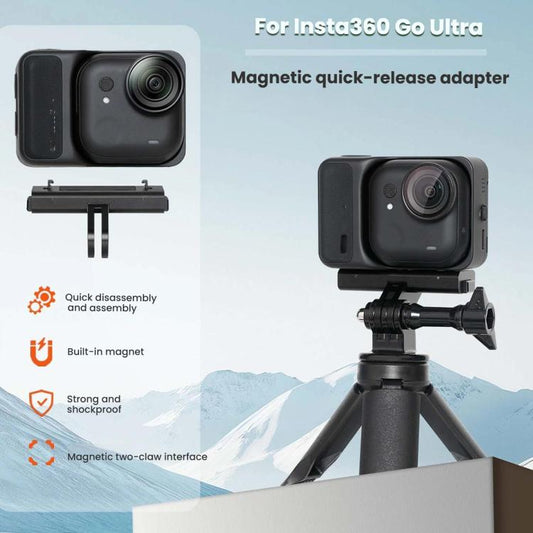حامل مغناطيسي سريع الفك من سبائك الألومنيوم قابل للتوسيع لكاميرا Insta360 GO Ultra، محول سريع الفك - ملحقات ORIWHIZDJI وInsta360، سلسلة حوامل Insta360 GO