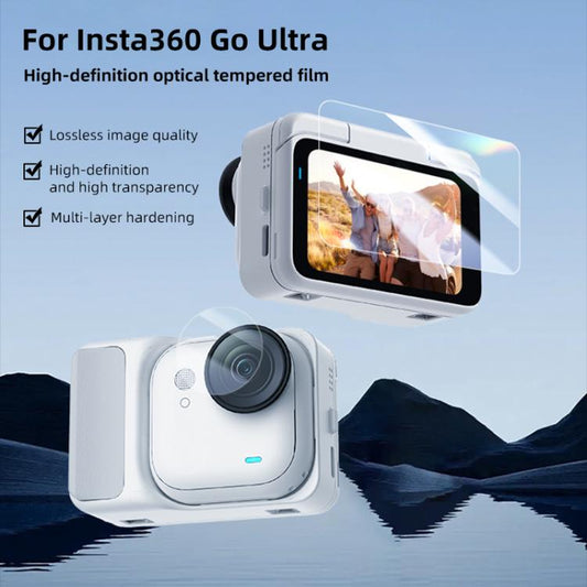 For Insta360 GO Ultra PULUZ 2 in 1 Screen + Lens Tempered Glass Film, For Insta360 GO Ultra - ORIWHIZDJI & Insta360 AccessoriesInsta360 GO SeriesProtection & Cases