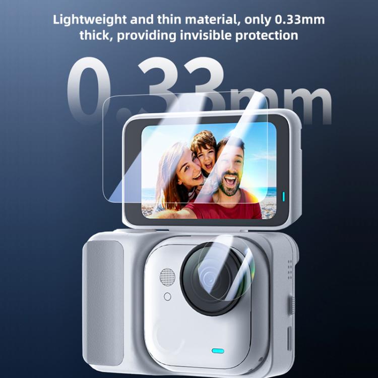 For Insta360 GO Ultra PULUZ 2 in 1 Screen + Lens Tempered Glass Film, For Insta360 GO Ultra - ORIWHIZDJI & Insta360 AccessoriesInsta360 GO SeriesProtection & Cases