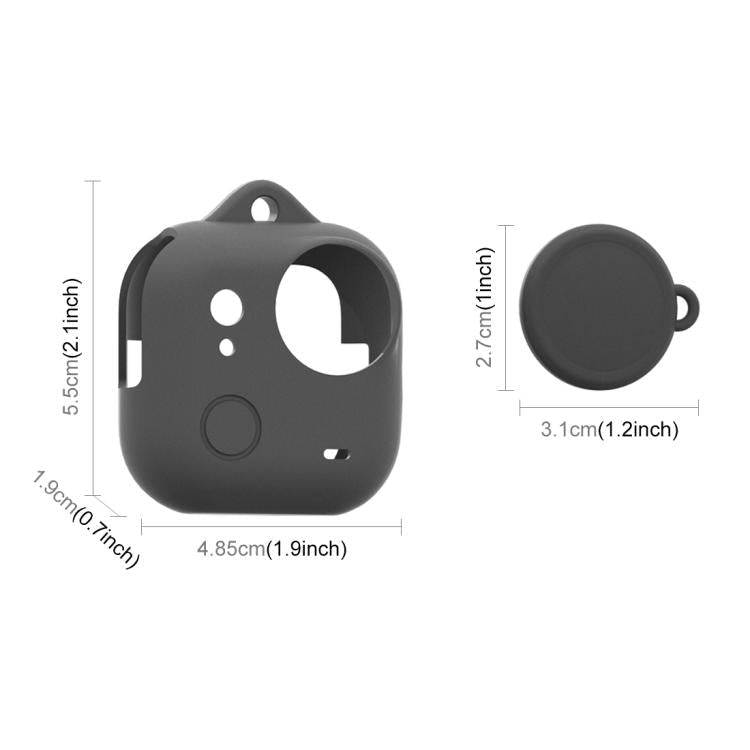For Insta360 GO Ultra PULUZ Body Silicone Protective Cover with Lens Cap & Lanyards, Protective Cover (Black), Protective Cover (Red), Protective Cover (White) - ORIWHIZDJI & Insta360 AccessoriesInsta360 GO SeriesProtection & Cases