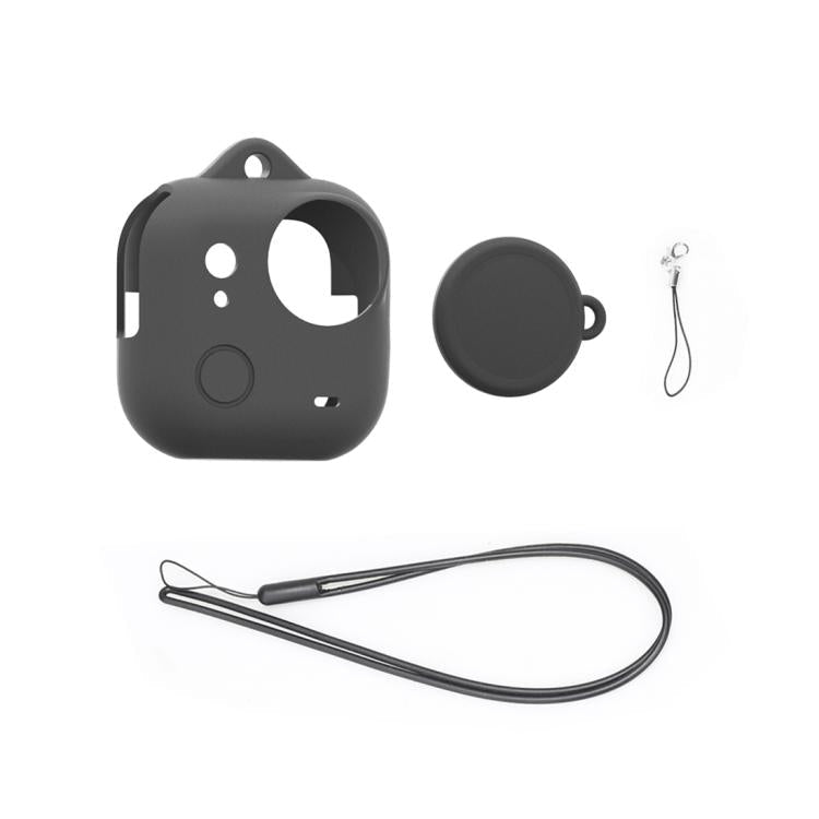 For Insta360 GO Ultra PULUZ Body Silicone Protective Cover with Lens Cap & Lanyards, Protective Cover (Black), Protective Cover (Red), Protective Cover (White) - ORIWHIZDJI & Insta360 AccessoriesInsta360 GO SeriesProtection & Cases