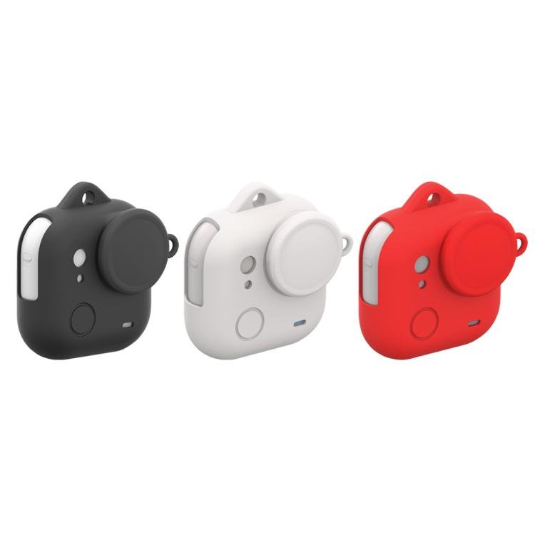 For Insta360 GO Ultra PULUZ Body Silicone Protective Cover with Lens Cap & Lanyards, Protective Cover (Black), Protective Cover (Red), Protective Cover (White) - ORIWHIZDJI & Insta360 AccessoriesInsta360 GO SeriesProtection & Cases