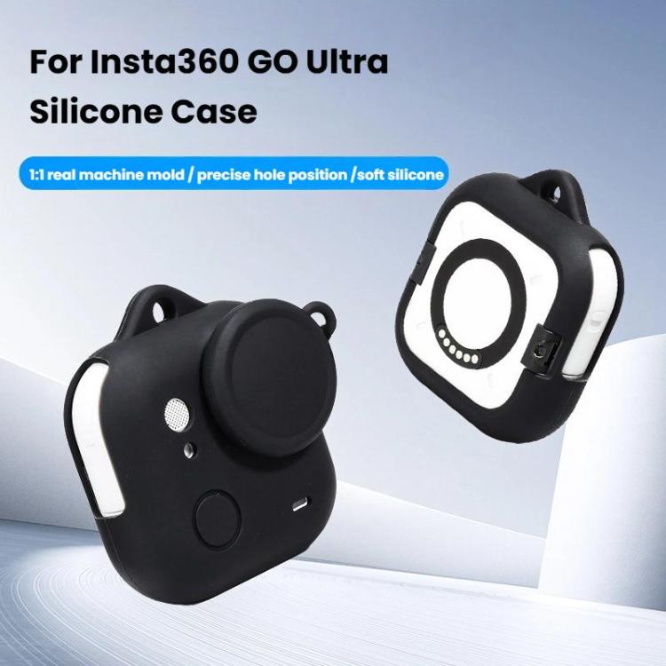 For Insta360 GO Ultra Silicone Case & Lens Cap Set with Lanyard Anti - Scratch Camera Body Protector, Silicone Case & Lens Cap Set - ORIWHIZDJI & Insta360 AccessoriesInsta360 GO SeriesProtection & Cases
