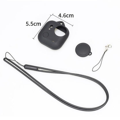 For Insta360 GO Ultra Silicone Case & Lens Cap Set with Lanyard Anti - Scratch Camera Body Protector, Silicone Case & Lens Cap Set - ORIWHIZDJI & Insta360 AccessoriesInsta360 GO SeriesProtection & Cases