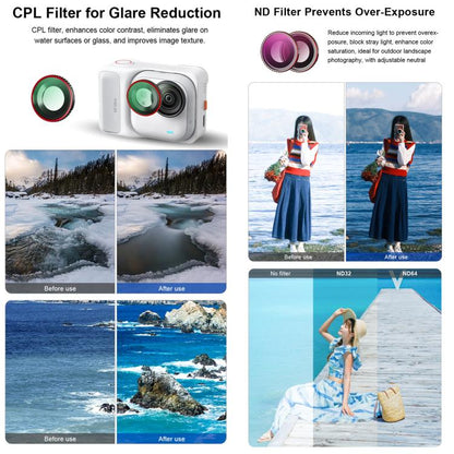 For Insta360 GO Ultra STARTRC Camera Lens Filter, CPL, Black Mist 1/4, UV, ND32, 4 in 1 ND32/64 UV CPL - ORIWHIZDJI & Insta360 AccessoriesInsta360 GO SeriesLen Accessories