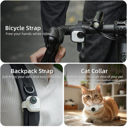 For Insta360 GO Ultra Sunnylife Expansion Band Strap Silicone Protective Cover Wristband Backpack Bicycle Stripe Cat Collar, For Insta360 GO Ultra - ORIWHIZDJI & Insta360 AccessoriesInsta360 GO SeriesProtection & Cases