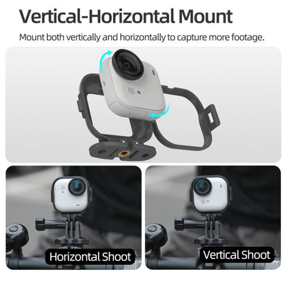 For Insta360 GO Ultra Sunnylife Foldable Vertical - Horizontal Adapter Mount Protective Frame Mounting Brackets Housing Cover, For Insta360 GO Ultra - ORIWHIZDJI & Insta360 AccessoriesInsta360 GO SeriesMounts