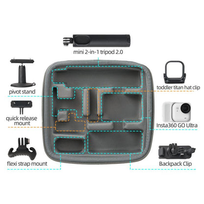 For Insta360 GO Ultra Sunnylife Full Kit Portable Protective Box Storage Bag, For Insta360 GO Ultra - ORIWHIZDJI & Insta360 AccessoriesInsta360 GO SeriesProtection & Cases
