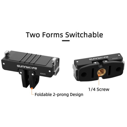 For Insta360 GO Ultra Sunnylife Magnetic Quick Release Adapter Mount Foldable Base Dual - Claws 1/4 Adapter, AD049 For Insta360 GO Ultra - ORIWHIZDJI & Insta360 AccessoriesInsta360 GO SeriesMounts