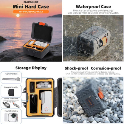 For Insta360 GO Ultra Sunnylife Mini Travel Box Waterproof Carrying Box Shock - proof Hard Shell, For Insta360 GO Ultra - ORIWHIZDJI & Insta360 AccessoriesInsta360 GO SeriesProtection & Cases