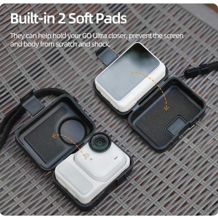 For Insta360 GO Ultra Sunnylife Portable Protective Case Shock - proof Dust - proof Storage Box with Lanyard, For Insta360 GO Ultra - ORIWHIZDJI & Insta360 AccessoriesInsta360 GO SeriesProtection & Cases