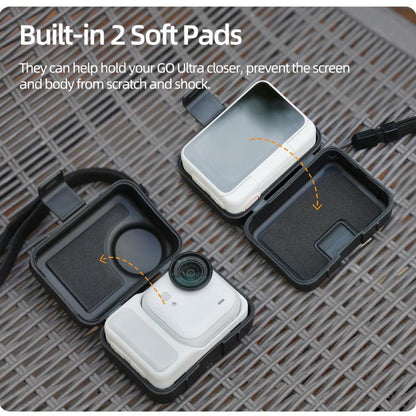 For Insta360 GO Ultra Sunnylife Portable Protective Case Shock - proof Dust - proof Storage Box with Lanyard, For Insta360 GO Ultra - ORIWHIZDJI & Insta360 AccessoriesInsta360 GO SeriesProtection & Cases