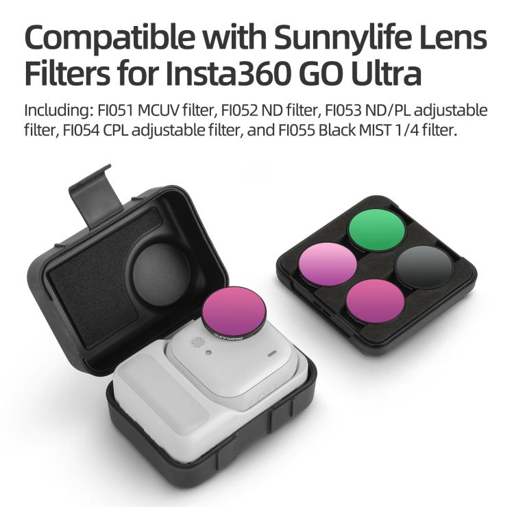 For Insta360 GO Ultra Sunnylife Portable Protective Case Shock - proof Dust - proof Storage Box with Lanyard, For Insta360 GO Ultra - ORIWHIZDJI & Insta360 AccessoriesInsta360 GO SeriesProtection & Cases