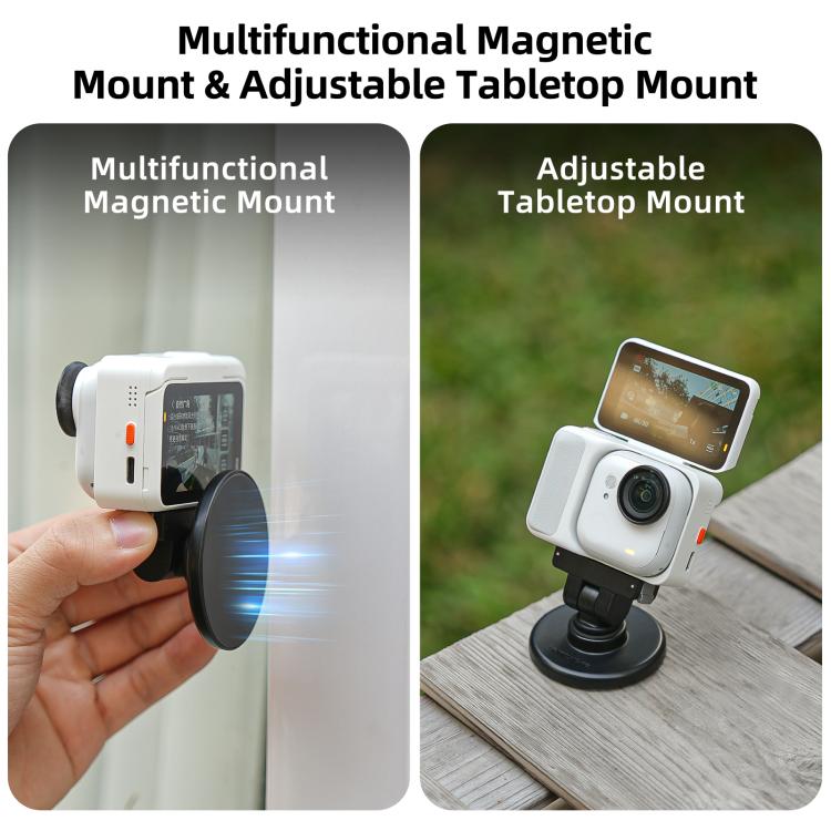 For Insta360 GO Ultra Sunnylife Quick - Release Magnetic Base Mount 1/4 180 Tilt Adjustable Tabletop Base Bracket, DZ - 143 For Insta360 GO Ultra - ORIWHIZDJI & Insta360 AccessoriesInsta360 GO SeriesMounts