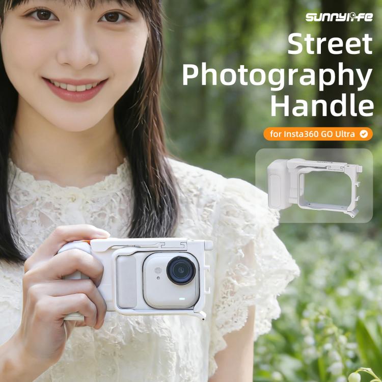 For Insta360 GO Ultra Sunnylife Street Photography Handle Ergonomic Hand Grip Quick Release Shutter Handle, For Insta360 GO Ultra (Black), For Insta360 GO Ultra (White) - ORIWHIZDJI & Insta360 AccessoriesInsta360 GO SeriesSticks & Grips