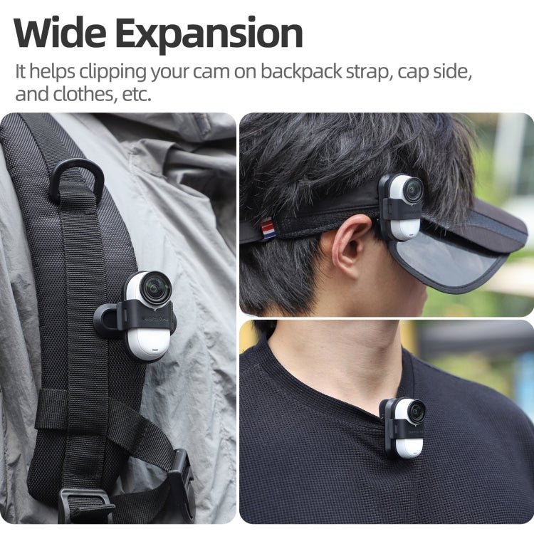 For Insta360 GO3 / GO 3S Sunnylife 360 Degree Rotation Backpack Clip Action Camera Clamp Mount, Rotation Backpack Clip - ORIWHIZDJI & Insta360 AccessoriesInsta360 GO SeriesMounts