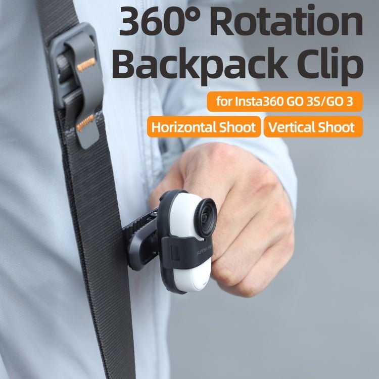 For Insta360 GO3 / GO 3S Sunnylife 360 Degree Rotation Backpack Clip Action Camera Clamp Mount, Rotation Backpack Clip - ORIWHIZDJI & Insta360 AccessoriesInsta360 GO SeriesMounts