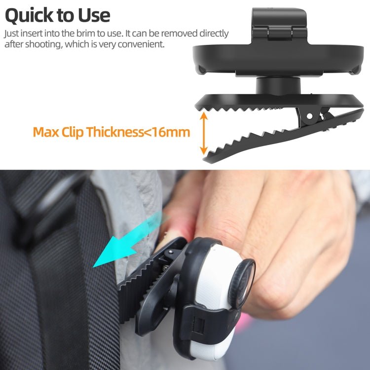For Insta360 GO3 / GO 3S Sunnylife 360 Degree Rotation Backpack Clip Action Camera Clamp Mount, Rotation Backpack Clip - ORIWHIZDJI & Insta360 AccessoriesInsta360 GO SeriesMounts