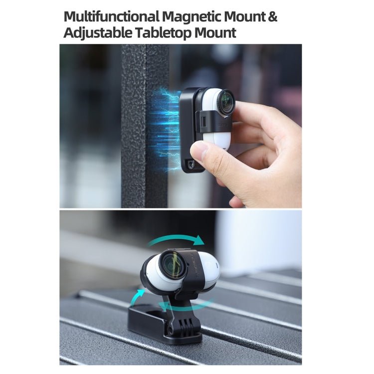 For Insta360 GO3 / GO 3S Sunnylife 360 Rotation Foldable Magnetic Mount - ORIWHIZDJI & Insta360 AccessoriesInsta360 GO SeriesMounts