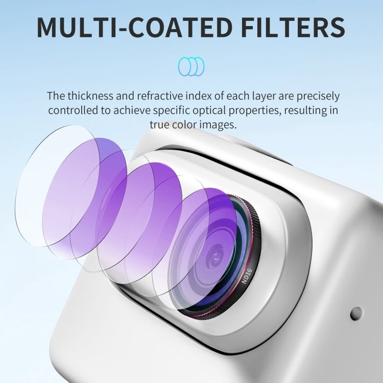 For Insta360 GO3S STARTRC 4 in 1 ND8 ND16 ND32 ND64 Camera Lens Filter, ND8 ND16 ND32 ND64 - ORIWHIZDJI & Insta360 AccessoriesInsta360 GO SeriesLen Accessories