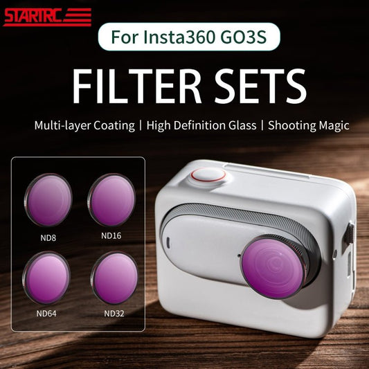 فلتر عدسة كاميرا ND8 ND16 ND32 ND64 لكاميرا Insta360 GO3S STARTRC، ND8 ND16 ND32 ND64 - ملحقات ORIWHIZDJI وInsta360، سلسلة Insta360 GO