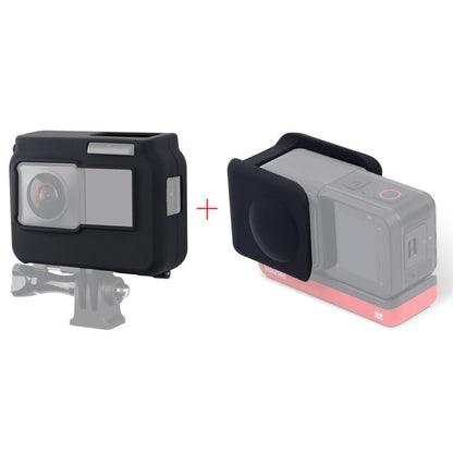 For Insta360 One R Panoramic Camera with Frame Shockproof Silicone Protective Case with Lens Cap Cover, Panoramic Case + Lens Cap - ORIWHIZDJI & Insta360 AccessoriesOther Insta360 Accessories