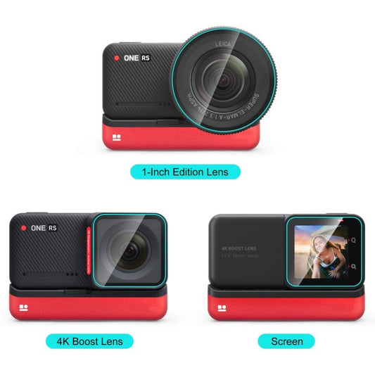 For Insta360 One RS PULUZ 3 in 1 Screen + 4K Lens + Leica Lens Tempered Glass Film, For Insta360 One RS - ORIWHIZDJI & Insta360 AccessoriesOther Insta360 AccessoriesPULUZ