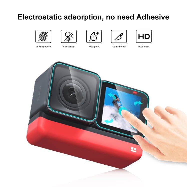 For Insta360 One RS PULUZ 3 in 1 Screen + 4K Lens + Leica Lens Tempered Glass Film, For Insta360 One RS - ORIWHIZDJI & Insta360 AccessoriesOther Insta360 AccessoriesPULUZ