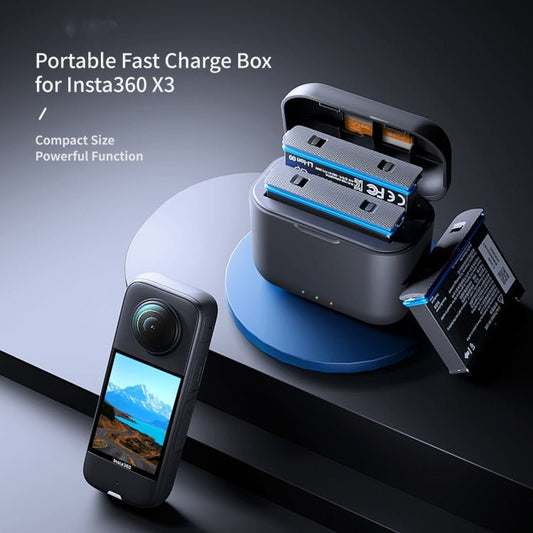 صندوق شحن سريع لبطارية كاميرا Insta360 X3 من aMagisn، متوافق مع كاميرا Insta360 X3 - ORIWHIZaMagisn، ملحقات DJI وInsta360، سلسلة Insta360 X