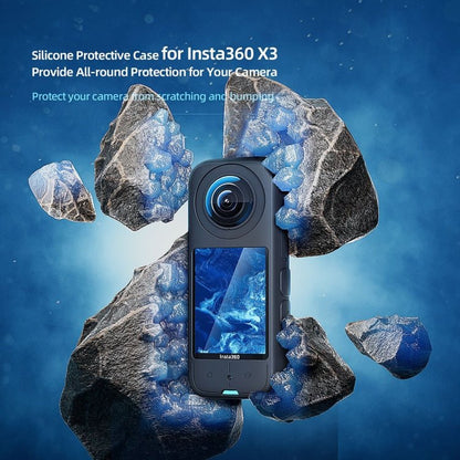 For Insta360 X3 AMagisn Body Silicone Protective Cover, Body+Lens Case (Black), Body+Lens Case (Blue), Body Case (black), Body Case (Blue), Lens Case (Black), Lens Case (Blue) - ORIWHIZaMagisnDJI & Insta360 AccessoriesInsta360 X Series
