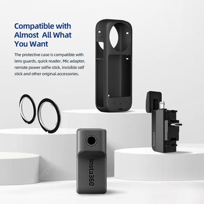 For Insta360 X3 AMagisn Body Silicone Protective Cover, Body+Lens Case (Black), Body+Lens Case (Blue), Body Case (black), Body Case (Blue), Lens Case (Black), Lens Case (Blue) - ORIWHIZaMagisnDJI & Insta360 AccessoriesInsta360 X Series