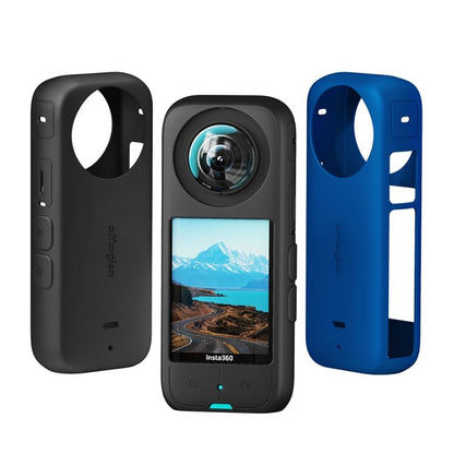 For Insta360 X3 AMagisn Body Silicone Protective Cover, Body+Lens Case (Black), Body+Lens Case (Blue), Body Case (black), Body Case (Blue), Lens Case (Black), Lens Case (Blue) - ORIWHIZaMagisnDJI & Insta360 AccessoriesInsta360 X Series