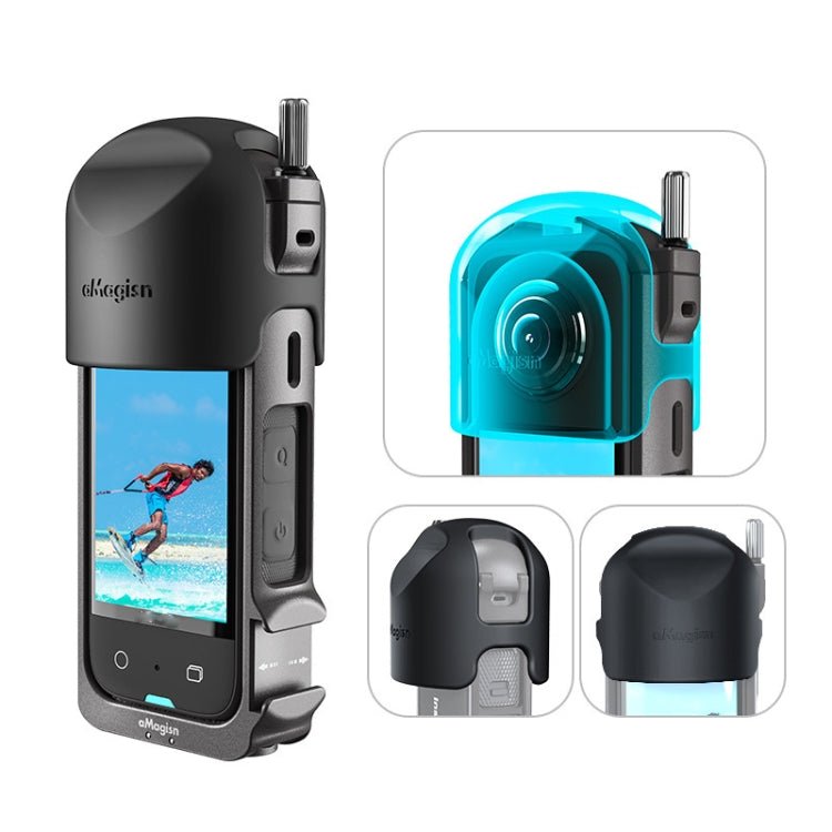 For Insta360 X3 AMagisn Metal Rabbit Cage Protective Frame Accessories, With Lens Cover, Only Cage - ORIWHIZaMagisnDJI & Insta360 AccessoriesInsta360 X Series