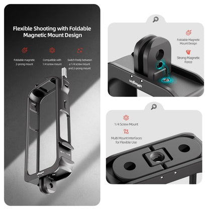 For Insta360 X3 AMagisn Metal Rabbit Cage Protective Frame Accessories, With Lens Cover, Only Cage - ORIWHIZaMagisnDJI & Insta360 AccessoriesInsta360 X Series