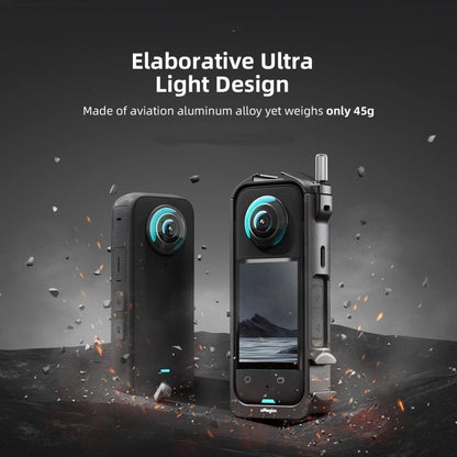 For Insta360 X3 AMagisn Metal Rabbit Cage Protective Frame Accessories, With Lens Cover, Only Cage - ORIWHIZaMagisnDJI & Insta360 AccessoriesInsta360 X Series