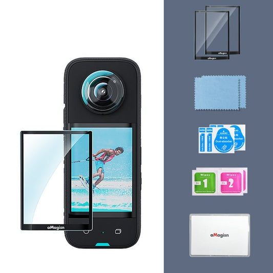 For Insta360 X3 aMagisn Screen Tempered Film Protection Sports Camera Accessories, 1set, 2sets - ORIWHIZaMagisnDJI & Insta360 AccessoriesInsta360 X Series