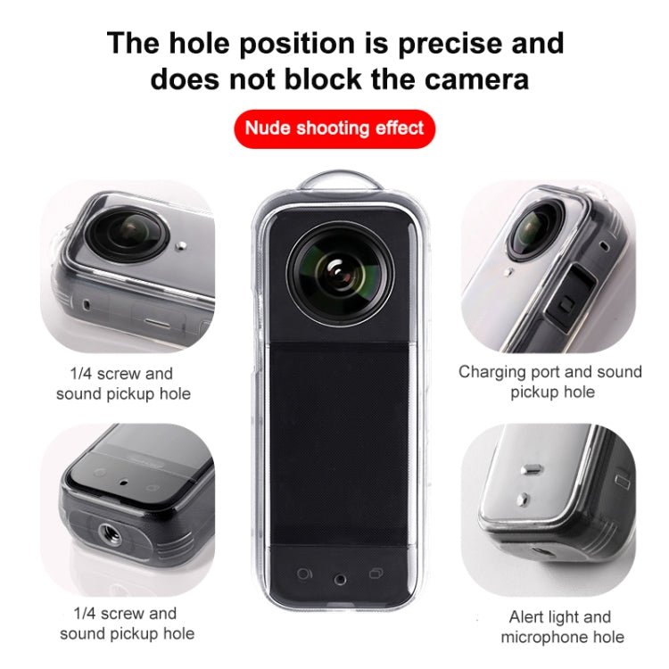 For Insta360 X3 Full Body Clear TPU Protective Case, Full Body Case - ORIWHIZDJI & Insta360 AccessoriesInsta360 X SeriesProtection & Cases
