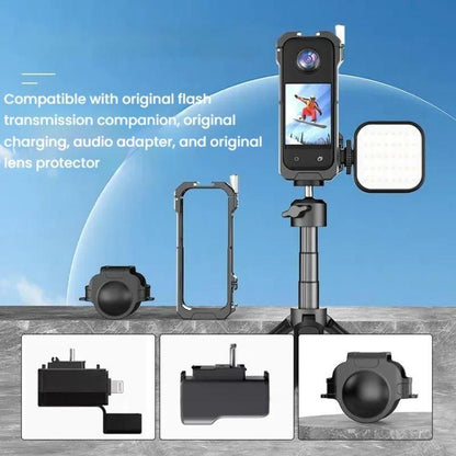 For Insta360 X3 HEPAIL AC62 Metal Rabbit Cage Magnetic Suction Horizontal Vertical Protective Frame, AC62 - ORIWHIZDJI & Insta360 AccessoriesHEPAILInsta360 X Series